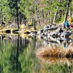 Taubensee, Bergsee in Deutschland auf der Grenze zu Österreich