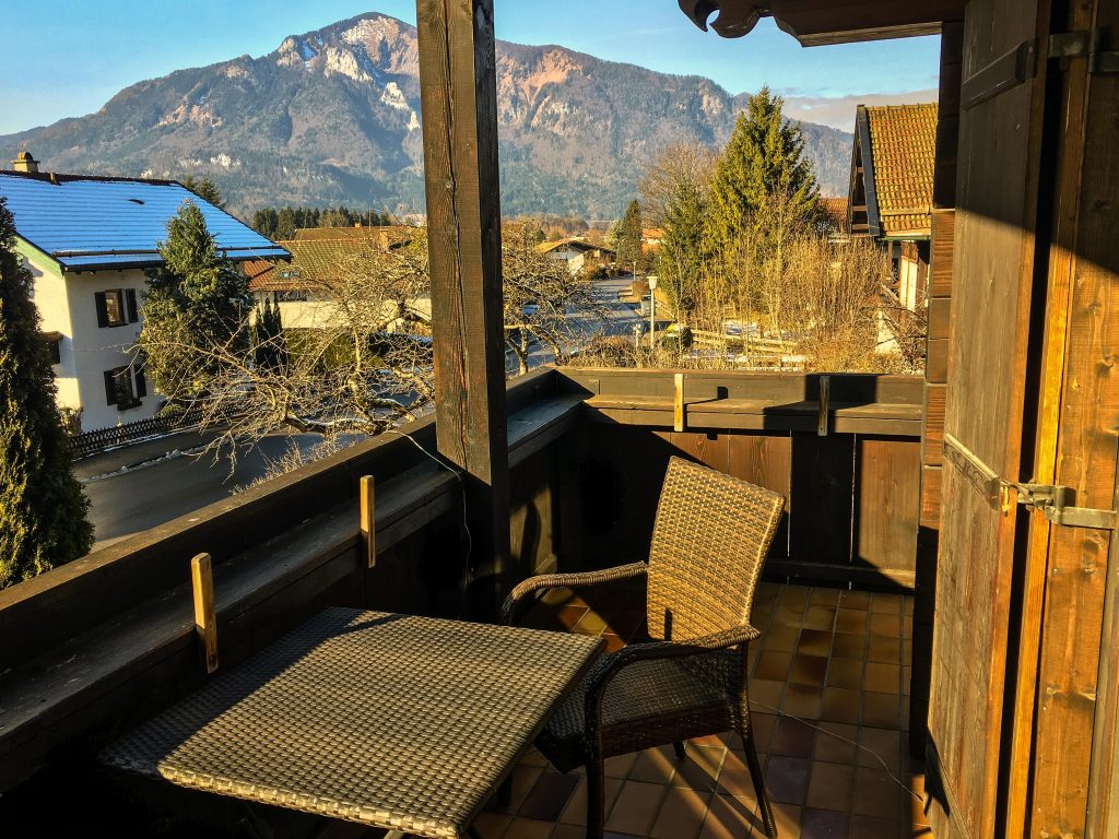 balkon der Fewo 08 des Hauses Mariandl